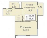 1-комнатная квартира площадью 48 кв.м,  | цена 8 250 000 руб. | www.metrprice.ru