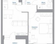 1-комнатная квартира площадью 37.04 кв.м, Новорязанское шоссе, 9, корп.9 | цена 3 162 290 руб. | www.metrprice.ru