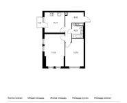 2-комнатная квартира площадью 54.53 кв.м, Измайловский проезд, 5Ак1 | цена 12 612 789 руб. | www.metrprice.ru