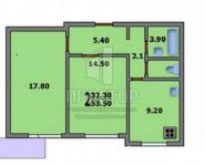 2-комнатная квартира площадью 53.5 кв.м, Литовский бул., 10К1 | цена 9 800 000 руб. | www.metrprice.ru