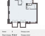 2-комнатная квартира площадью 87.4 кв.м, Люсиновский 3-й пер., 1 | цена 29 275 790 руб. | www.metrprice.ru