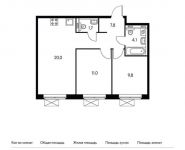 2-комнатная квартира площадью 54.5 кв.м,  | цена 6 708 950 руб. | www.metrprice.ru