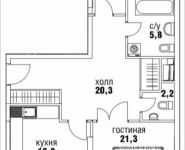 2-комнатная квартира площадью 91 кв.м, Верхняя, 34, корп.1 | цена 35 883 250 руб. | www.metrprice.ru