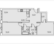 2-комнатная квартира площадью 73 кв.м, Николо-Хованская ул, 12к1 | цена 5 778 322 руб. | www.metrprice.ru