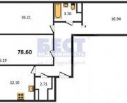 3-комнатная квартира площадью 79 кв.м, Каширское ш., 65А | цена 11 400 000 руб. | www.metrprice.ru