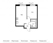 1-комнатная квартира площадью 36.2 кв.м,  | цена 5 907 840 руб. | www.metrprice.ru