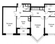 3-комнатная квартира площадью 106.6 кв.м, Ляпидевского ул., 1 | цена 13 750 000 руб. | www.metrprice.ru
