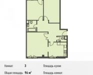 3-комнатная квартира площадью 96 кв.м, Ивановская ул., 1 | цена 7 776 000 руб. | www.metrprice.ru