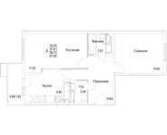 2-комнатная квартира площадью 59.73 кв.м, 2-я Муравская | цена 7 766 811 руб. | www.metrprice.ru