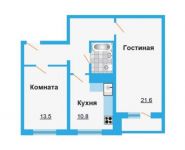 2-комнатная квартира площадью 61.7 кв.м, Вишневая ул., 1К4 | цена 3 085 000 руб. | www.metrprice.ru