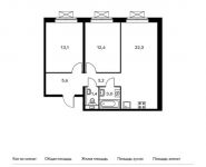 2-комнатная квартира площадью 61 кв.м, жилой комплекс Мякинино Парк, | цена 8 332 600 руб. | www.metrprice.ru