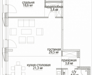 2-комнатная квартира площадью 84.4 кв.м, Усачёва, 12, корп.2_7 | цена 39 398 173 руб. | www.metrprice.ru
