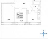 2-комнатная квартира площадью 50 кв.м, Горная, 5 | цена 3 400 000 руб. | www.metrprice.ru