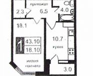 1-комнатная квартира площадью 44 кв.м, Индустриальная ул., 6 | цена 5 600 000 руб. | www.metrprice.ru