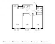 2-комнатная квартира площадью 58.44 кв.м, | цена 7 030 332 руб. | www.metrprice.ru