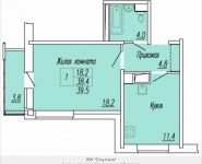 1-комнатная квартира площадью 39.5 кв.м, Институтская 2-я, 28 | цена 3 950 000 руб. | www.metrprice.ru
