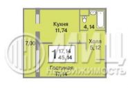 1-комнатная квартира площадью 45.1 кв.м, Зеленые Аллеи бул., 2К1 | цена 4 500 000 руб. | www.metrprice.ru