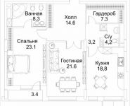 2-комнатная квартира площадью 105 кв.м, Малая Пироговская, 8 | цена 81 908 720 руб. | www.metrprice.ru