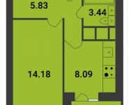 1-комнатная квартира площадью 32.9 кв.м,  | цена 2 533 300 руб. | www.metrprice.ru