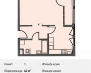 1-комнатная квартира площадью 44 кв.м, Ивановская ул., 1 | цена 3 872 000 руб. | www.metrprice.ru