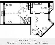4-комнатная квартира площадью 164 кв.м, Нагатинский 1-й пр., 204-205 | цена 31 177 431 руб. | www.metrprice.ru