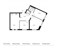 3-комнатная квартира площадью 78.46 кв.м, Измайловский проезд, 5Ак1 | цена 22 722 016 руб. | www.metrprice.ru