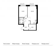 1-комнатная квартира площадью 53.2 кв.м,  | цена 6 974 520 руб. | www.metrprice.ru