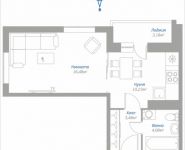 1-комнатная квартира площадью 35.86 кв.м, Новорязанское шоссе, 15, корп.15 | цена 2 922 338 руб. | www.metrprice.ru