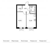 1-комнатная квартира площадью 36.3 кв.м,  | цена 5 880 600 руб. | www.metrprice.ru