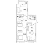 2-комнатная квартира площадью 73.2 кв.м, Рязанский проспект, д.2Б | цена 12 096 300 руб. | www.metrprice.ru