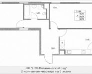 2-комнатная квартира площадью 64.58 кв.м, Лазоревый пр., 3 | цена 12 861 429 руб. | www.metrprice.ru