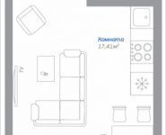 1-комнатная квартира площадью 26.33 кв.м, Новорязанское шоссе, 11, корп.11 | цена 2 063 008 руб. | www.metrprice.ru