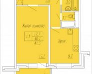 1-комнатная квартира площадью 41.3 кв.м, Институтская 2-я ул., 24А | цена 3 900 000 руб. | www.metrprice.ru