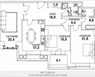 3-комнатная квартира площадью 117 кв.м, Верхняя, 34, корп.1 | цена 40 295 235 руб. | www.metrprice.ru