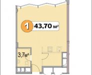 1-комнатная квартира площадью 43 кв.м, Нахимовский просп., 21 | цена 4 982 920 руб. | www.metrprice.ru