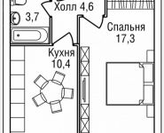 1-комнатная квартира площадью 36 кв.м, 3-й Силикатный проезд, вл. 4, корп. 2 | цена 6 930 490 руб. | www.metrprice.ru