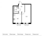1-комнатная квартира площадью 36.5 кв.м, Весковский переулок, 3 | цена 3 569 700 руб. | www.metrprice.ru