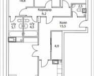 4-комнатная квартира площадью 141 кв.м, Шелепихинская набережная, влд 34, корп.4 | цена 43 605 760 руб. | www.metrprice.ru