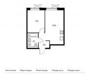 1-комнатная квартира площадью 36.3 кв.м,  | цена 5 430 480 руб. | www.metrprice.ru