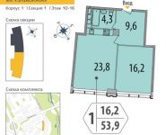 1-комнатная квартира площадью 20.6 кв.м в ЖК "SHIROKAYA", Красноказарменная ул, 14Ак4 | цена 7 014 300 руб. | www.metrprice.ru