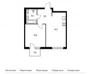 1-комнатная квартира площадью 43.7 кв.м, Красноказарменная ул, 14Ак5 | цена 11 287 710 руб. | www.metrprice.ru