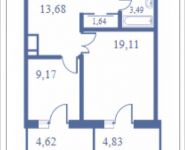1-комнатная квартира площадью 58.8 кв.м, Кудрявцева, 12 | цена 7 215 324 руб. | www.metrprice.ru
