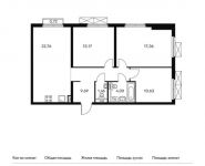 3-комнатная квартира площадью 79.4 кв.м, Заречная ул, вл2/1 | цена 20 358 160 руб. | www.metrprice.ru