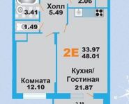 2-комнатная квартира площадью 71.7 кв.м, Рупасовский 1-й пер. | цена 4 640 000 руб. | www.metrprice.ru
