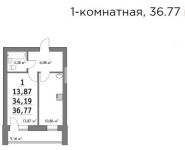 1-комнатная квартира площадью 35.6 кв.м, Колхозная ул. | цена 2 831 290 руб. | www.metrprice.ru