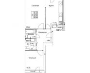 2-комнатная квартира площадью 56.75 кв.м, 2-я Муравская | цена 7 522 326 руб. | www.metrprice.ru