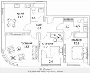 3-комнатная квартира площадью 76 кв.м, Золоторожский Вал, 11, стр. 9, корп.2 | цена 23 642 850 руб. | www.metrprice.ru