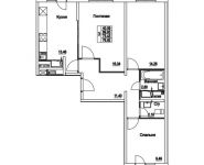 3-комнатная квартира площадью 73.43 кв.м, 2-я Муравская | цена 9 622 267 руб. | www.metrprice.ru