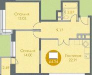 3-комнатная квартира площадью 65 кв.м, Филимонковская ул. | цена 4 900 000 руб. | www.metrprice.ru