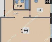 1-комнатная квартира площадью 31.5 кв.м, Шумилова ул., 1/23К1 | цена 4 580 000 руб. | www.metrprice.ru